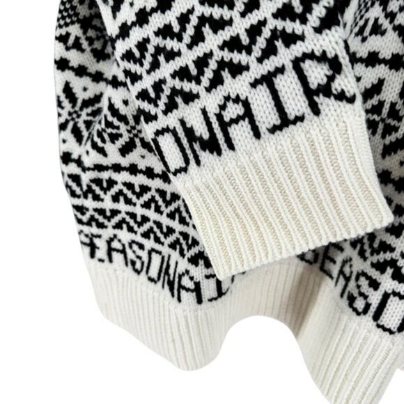 Tuckernuck NEW Charcoal and Cream Fair Isle Sandwick Pullover Sweater Size S - Picture 6 of 10